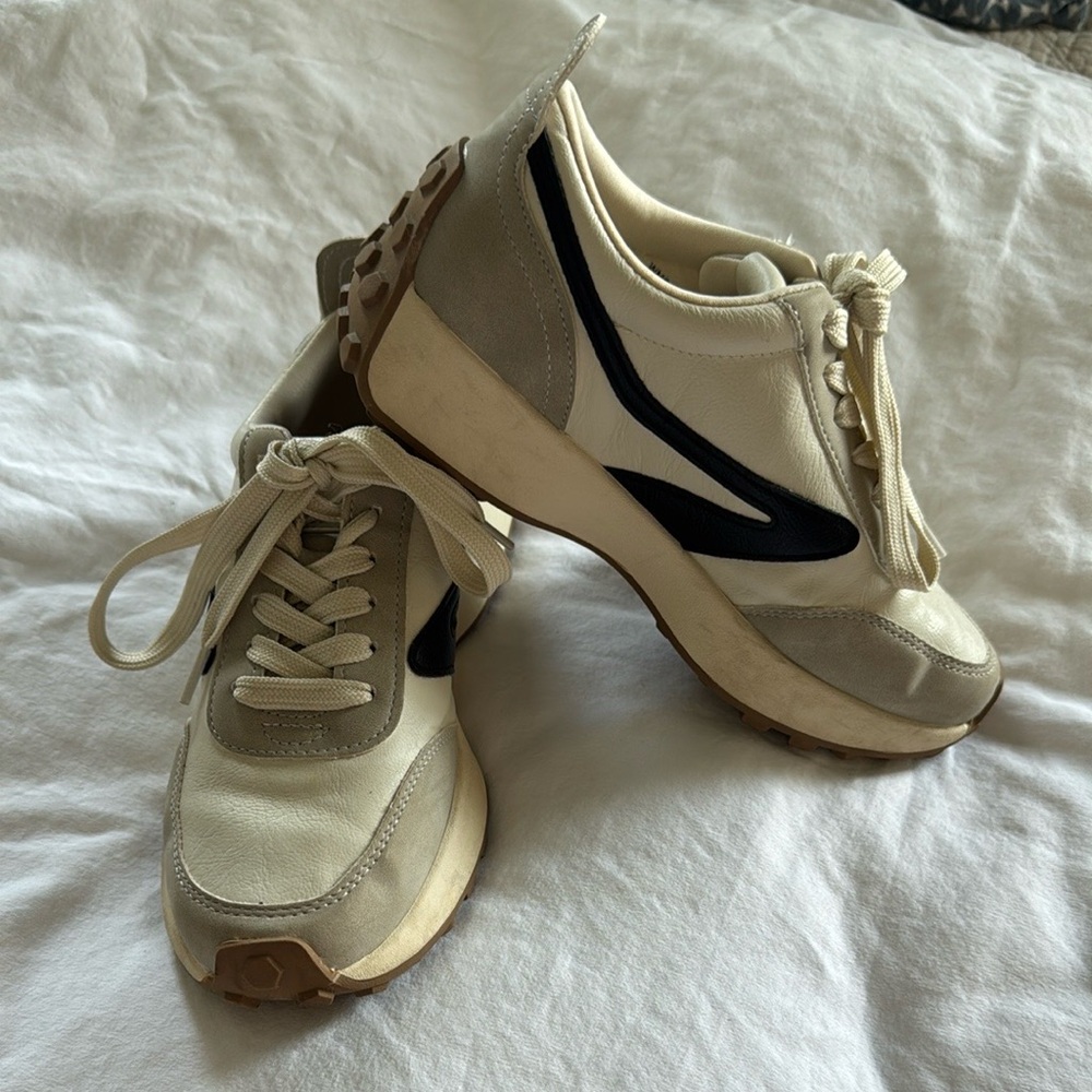 DV by Dolce Vita Cream and Black Sneakers